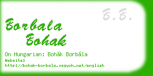 borbala bohak business card