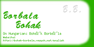 borbala bohak business card